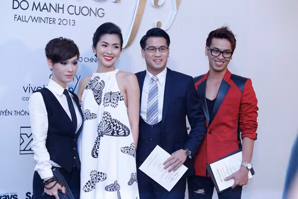 Cô đến tham dự chương trình với em chồng, Philip Nguyễn và hai người bạn Quang Tuyến và Trà My.