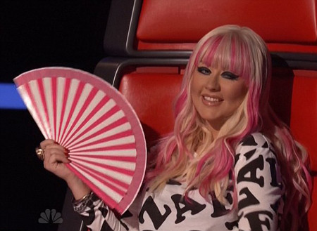 Thời kỳ "đỉnh cao cân nặng" của Christina khi ngồi trên ghế nóng The Voice.