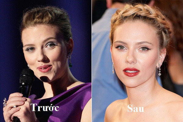 Mặc dù mê tóc tết, nhưng nữ diễn viên gợi cảm Scarlett Johansson chỉ thích hợp với mái tóc tết vương miện, trông cô trẻ hơn đến 10 tuổi so với kiểu tóc tết đỉnh đầu và búi cao phía sau.