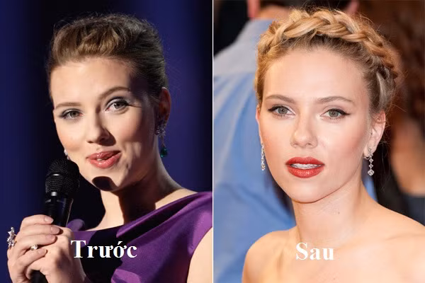 Mặc dù mê tóc tết, nhưng nữ diễn viên gợi cảm Scarlett Johansson chỉ thích hợp với mái tóc tết vương miện, trông cô trẻ hơn đến 10 tuổi so với kiểu tóc tết đỉnh đầu và búi cao phía sau.