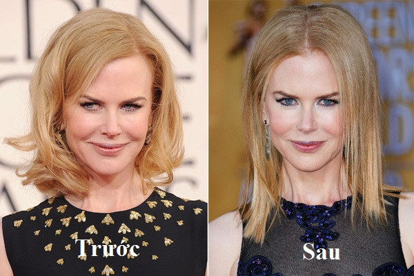 Sau khi thay đổi kiểu tóc uốn xoăn sang tóc ép thẳng và rẽ ngôi giữa, nữ diễn viên Nicole Kidman trông trẻ trung hơn so với tuổi 47 của mình.