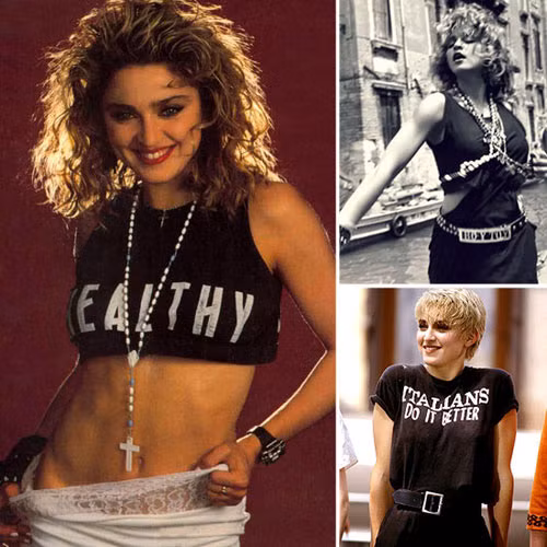 Những chiếc áo thun của Madonna đều mang một thông điệp cụ thể khi nó được in những câu slogan rất thú vị.