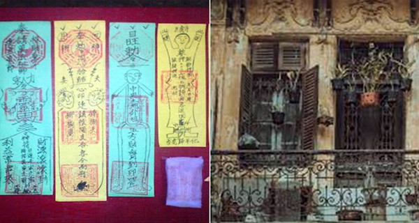 Trước cửa hoặc trong nhà có dán bùa chú. Trong phong thủy nếu như ở trước cửa, tường nhà, chân giường, trần nhà… hoặc bất kỳ vị trí nào trong nhà nếu thấy dán bùa chú chứng tỏ phong thủy cực kỳ xấu. Chúng ta có thể hỏi chủ nhà hoặc nhờ người am hiểu đến xem việc dán bùa chú này là vì lý do gì, có hóa giải được không. 