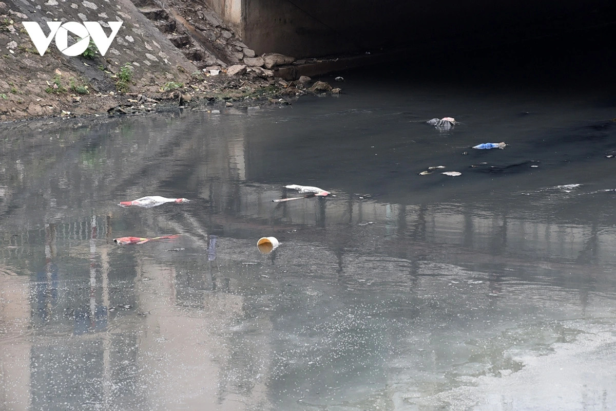 Túi ni lông, chai nhựa.., người dùng tiện tay ném xuống mắc lại dưới lòng sông không được vớt.
