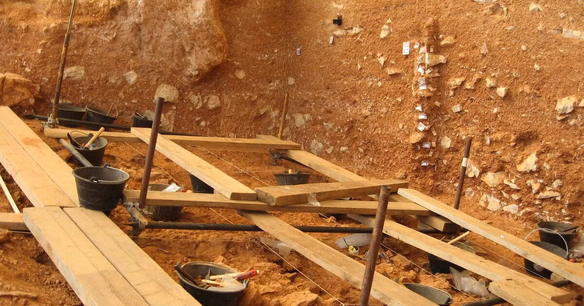  6. Địa điểm khảo cổ Atapuerca: Địa điểm khảo cổ Atapuerca nằm gần thành phố Burgos, Tây Ban Nha. Nơi đây bao gồm nhiều hang động khác nhau. Một trong những phát hiện đáng chú ý nhất tại Atapuerca là hóa thạch của homo antecessor, loài người tuyệt chủng cách đây khoảng 800.000 năm. Ngoài hóa thạch loài người, Atapuerca cũng chứa vết tích về các công cụ bằng đá, xương động vật và lò sưởi cổ đại. Những phát hiện này cho thấy các tập tục văn hóa, kỹ thuật săn bắn của cộng đồng người tiền sử sinh sống trong khu vực.