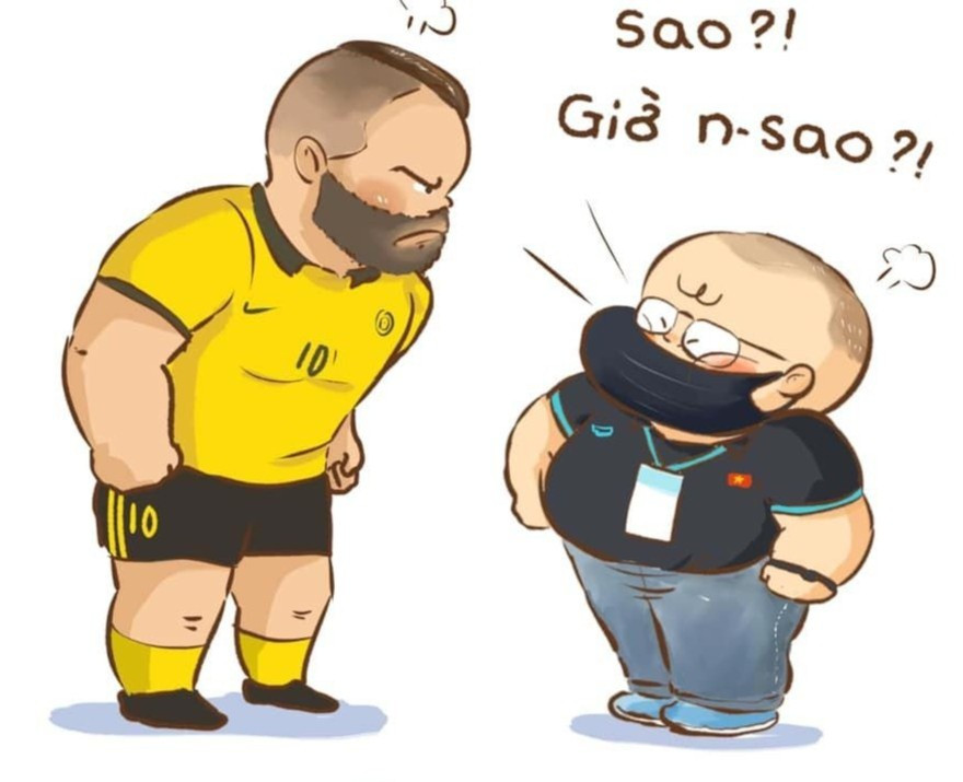 HLV Park Hang-seo cũng sẵn sàng "xù lông" bảo vệ học trò khi cần thiết. Trong trận đấu gặp Malaysia tối 11/6, ông nhanh chóng phản ứng mạnh mẽ khi Nguyễn Phong Hồng Duy bị cầu thủ nhập tịch Liridon Krasniqi phạm lỗi. Vì hành động này, "bố Park" nhận một thẻ vàng từ trọng tài. Ảnh: Điều nhỏ xíu xiu.