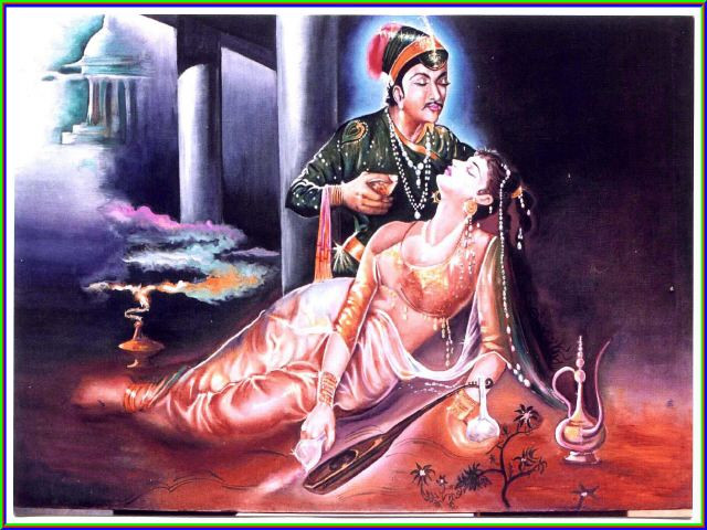 Ông đã nghĩ ra mọi mưu kế khiến hình tượng của Anarkali sụp đổ trong mắt của vị hoàng tử trẻ tuổi si tình. Khi biết được kế hoạch của vua cha, Salim ngay lập tức tuyên chiến với ông. Tuy nhiên, lực lượng quân đội hùng hậu của vua Akbar đã khiến hoàng tử trẻ si tình không thể kháng cự được và nhanh chóng gặp thất bại.