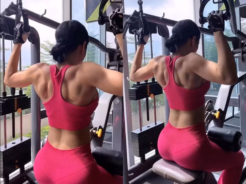 Angela Phuong Trinh tap gym, co bap khien anh em tron mat-Hinh-2