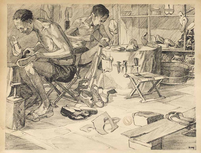 br/> Những người thợ sửa giày trong cái chái của mình.