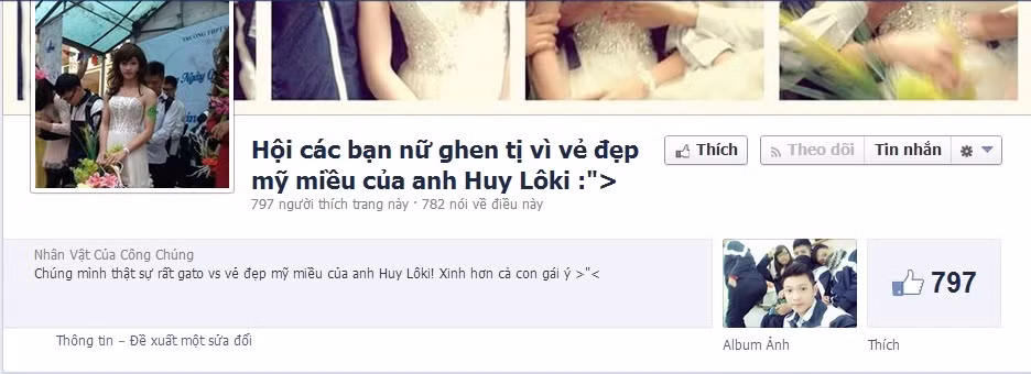 Hình ảnh giả gái xinh đẹp của Quang Huy lan truyền trên nhiều diễn đàn giải trí lớn và khiến rất nhiều bạn trẻ, cư dân mạng thấy bất ngờ, thích thú. Thậm chí đã có cả fanpage “Hội những người yêu thích vẻ xinh gái của Huy Loki” được lập ra.