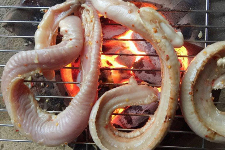 Cá ninja không có xương sống mà chỉ là lõi sụn trắng nên khi nhai nghe sần sật, thịt ngọt, thơm như thịt gà