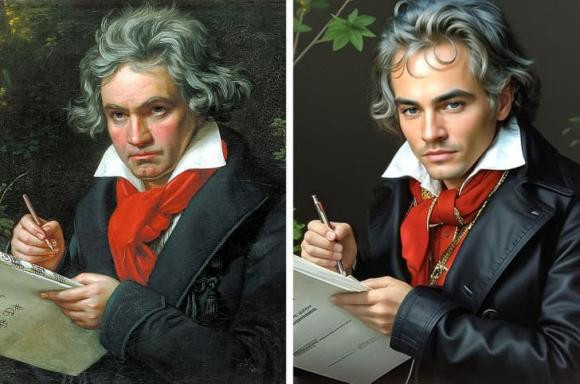 Chân dung Ludwig van Beethoven.