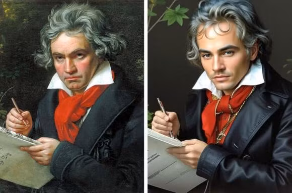 Chân dung Ludwig van Beethoven.