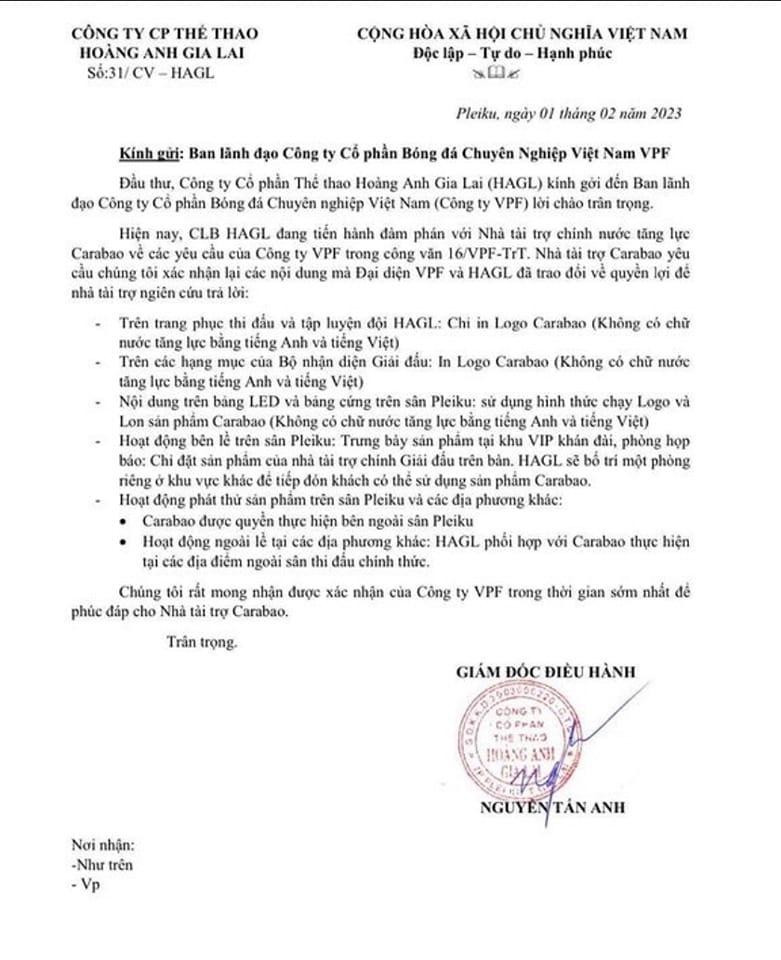 HAGL dua ra phuong an ve nha tai tro de duoc du V-League 2023