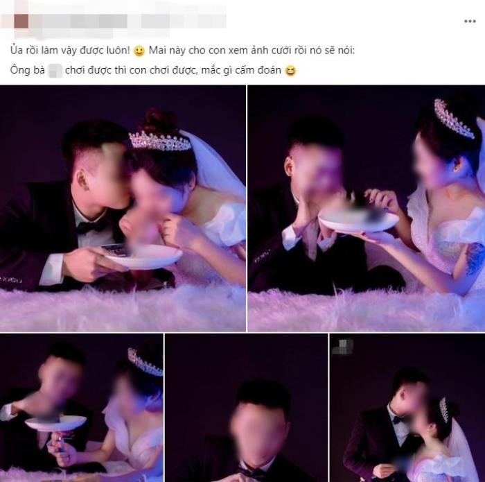 Tung anh cuoi de doi, co dau - chu re bi chi trich tham te