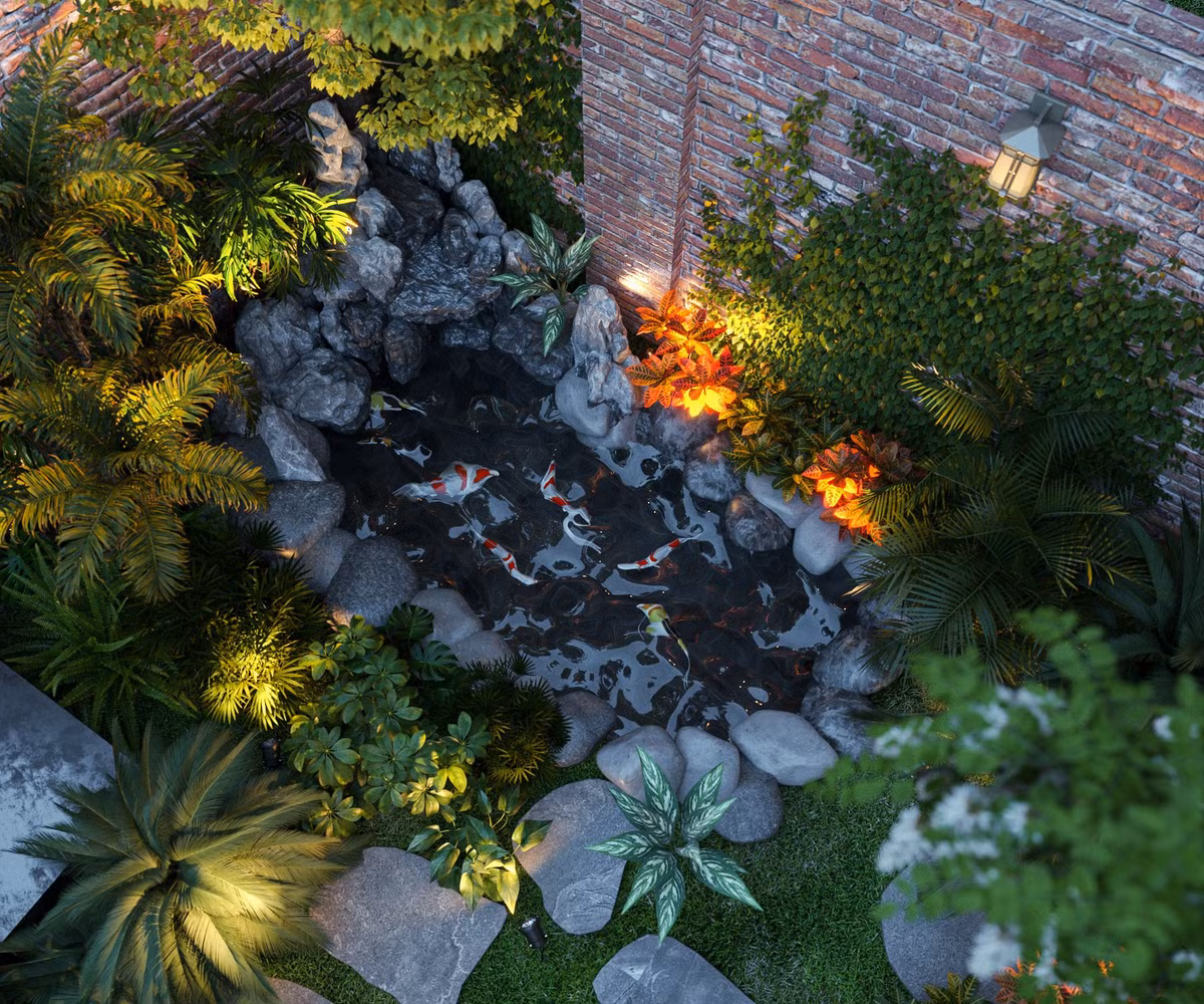 Cân bằng với giá trị xanh của thiên nhiên, các chất liệu tự nhiên được đưa vào từng góc cạnh của ngôi nhà. Chút mộc mạc, gần gũi nhưng vẫn thể hiện được tinh thần nghệ thuật với sự lôi cuốn khác lạ. Một chút cánh hoa Ngọc Lan bay trước nhà, thổi hương hoa - được bố trí tinh tế tại hướng gió Đông Nam, giúp cho ngôi nhà luôn tràn ngập khí sắc thơm ngát của tự nhiên. Cùng với hồ bơi ẩn mình dưới sự bao bọc bởi cây xanh hiện lên như một dòng sông tự nhiên tươi mát. Tất cả mọi thứ gợi lên một Villa MW với những cảm xúc chân thực và tự nhiên nhất.