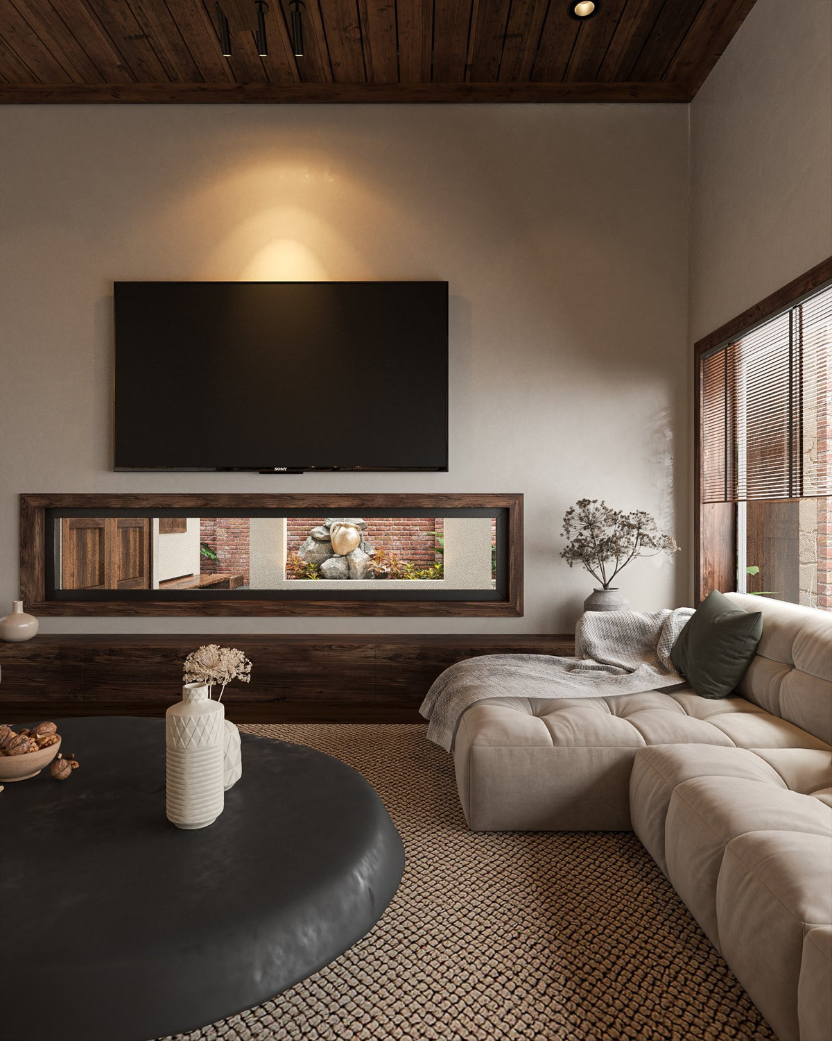 Không gian tiếp khách và diễn ra những hoạt động chung của cả nhà.