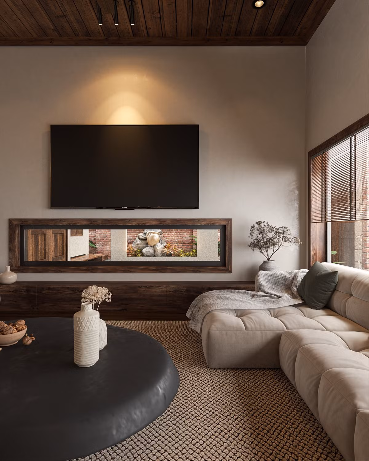 Không gian tiếp khách và diễn ra những hoạt động chung của cả nhà.