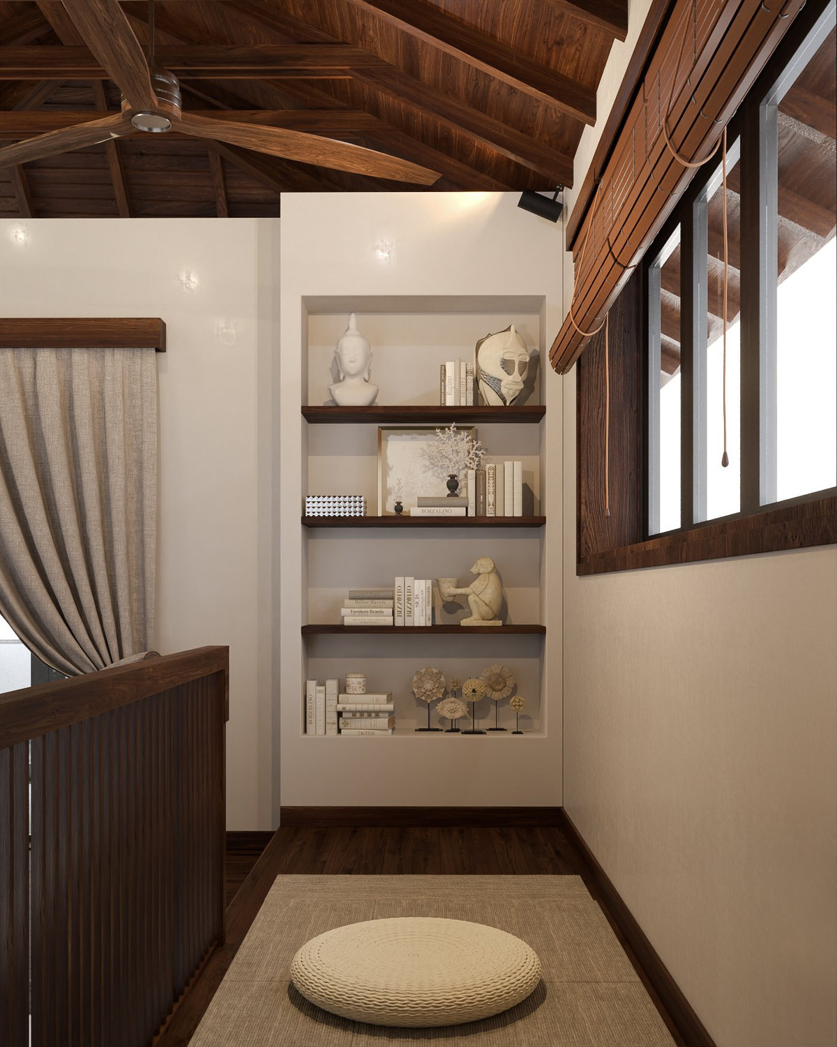 Phòng thờ và không gian thiền.