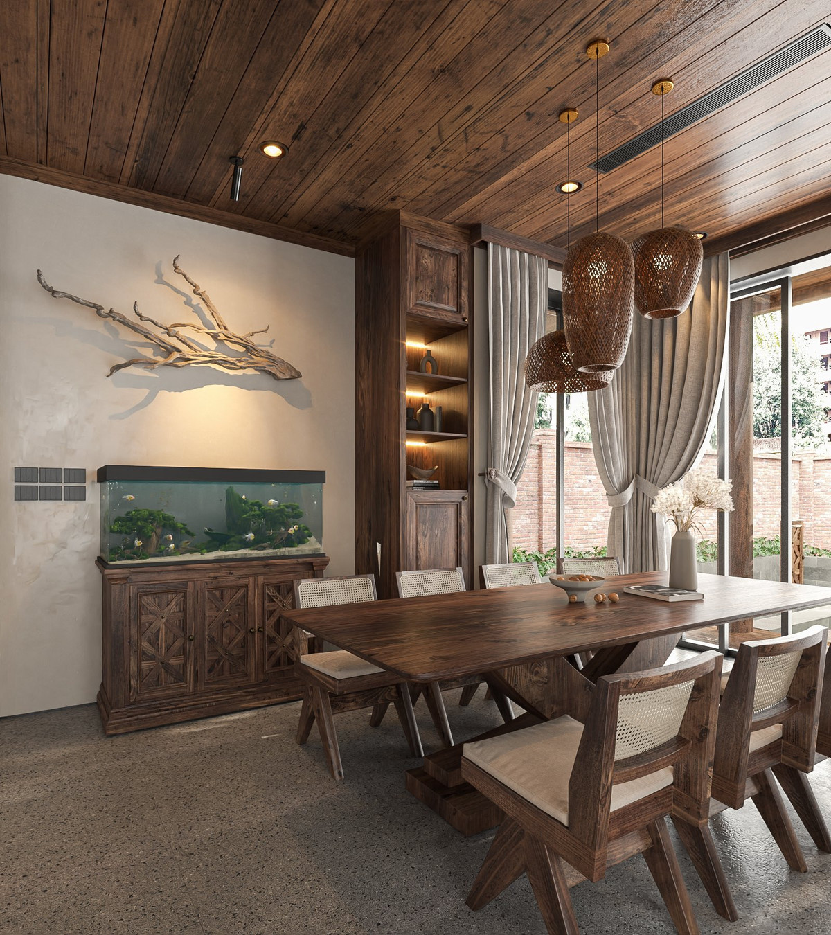 Khu vực ăn uống, quây quần cùng người thân bên mâm cơm.