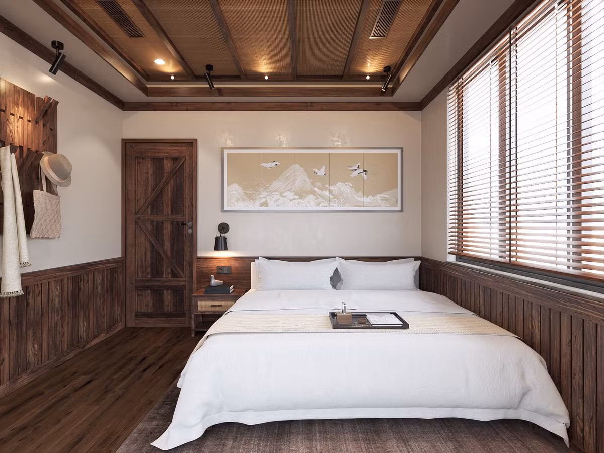 Các phòng ngủ đưa con người về trạng thái tĩnh tại, dễ chịu nhất.