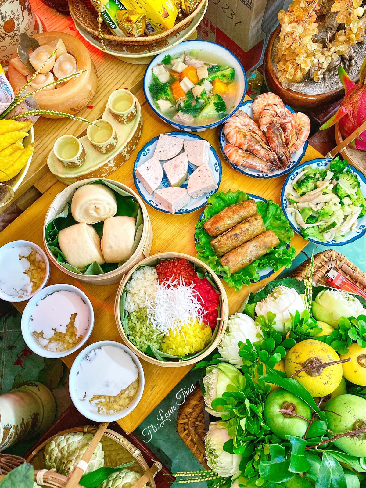 Cách nấu xôi ngũ sắc cúng Tết để năm mới thêm may mắn Cach nau xoi ngu sac cung Tet de nam moi them may man