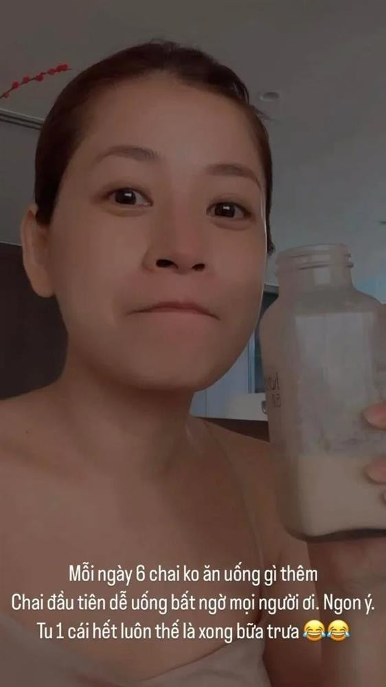 Chi Pu uong nuoc tru bua, tiec 1 diem khong sua duoc tren co the