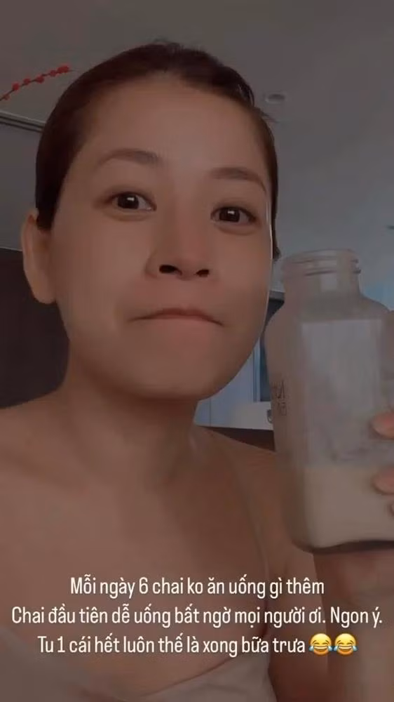 Chi Pu uong nuoc tru bua, tiec 1 diem khong sua duoc tren co the