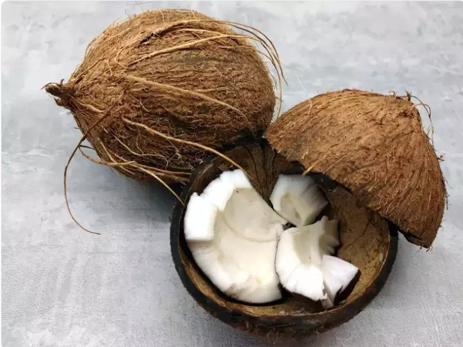 Dừa: Dừa chứa nhiều axit béo chuỗi trung bình, chúng thúc đẩy quá trình trao đổi chất và năng lượng. Giàu chất điện giải, dừa hỗ trợ quá trình hydrat hóa. Ngoài ra, nhờ đặc tính chống viêm và thành phần dinh dưỡng phong phú có trong dừa giúp hỗ trợ sức khỏe làn da. Do đó dừa được xem là một thực phẩm bổ sung thơm ngon và linh hoạt để nâng cao sức khỏe tổng thể ở phụ nữ.