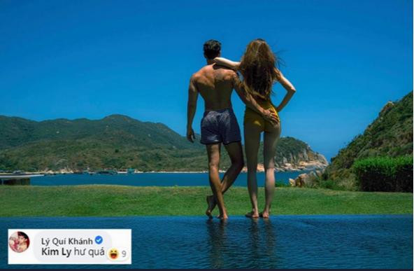 nh đặt tay ở vị trí vòng ba của Hồ Ngọc Hà khi cả hai đi nghỉ dưỡng.