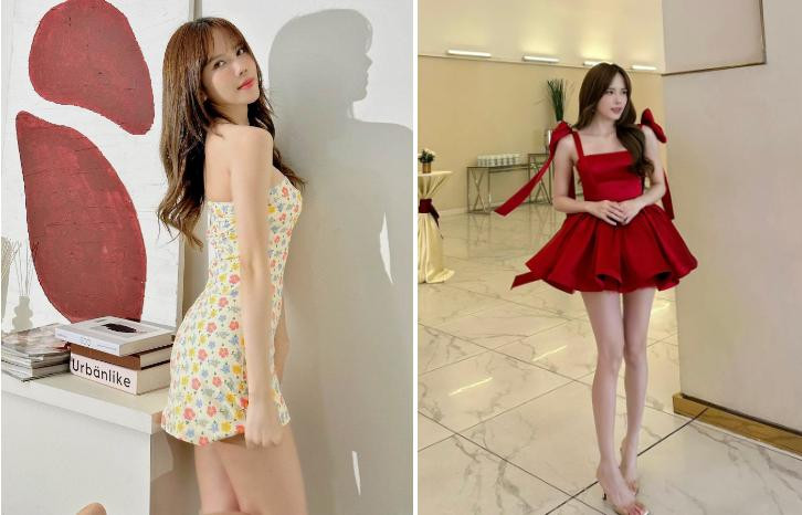 Thiều Bảo Trâm theo đuổi phong cách ngọt ngào, quyến rũ. Trong đó, những mẫu váy ngắn được mỹ nhân này ưu tiên lựa chọn hơn cả.