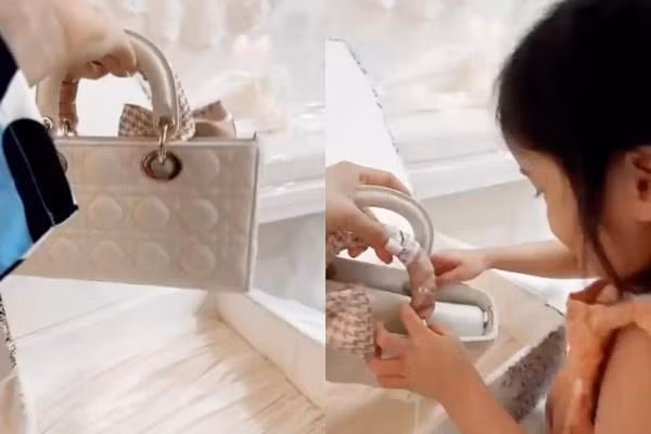 Có thể thấy Trường Giang không chỉ giàu có mà còn rất tâm lý khi tậu về chiếc túi Dior đang hot này về để tặng vợ