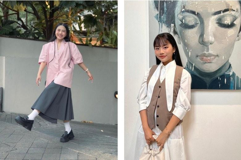 gày thường, Phương Mỹ Chi cũng dần thay thế những item nhí nhảnh bằng những món thời trang mang tính "công sở" hơn như những chiếc áo gile hay áo blazer thanh lịch, toát lên thần thái "chủ tịch" trẻ tuổi.