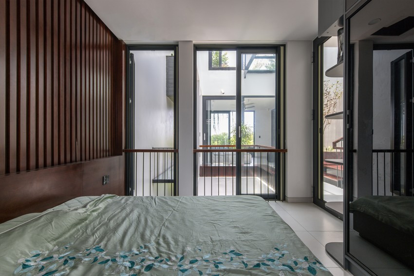 Các phòng chức năng trên các tầng có thể dễ dàng kết nối và quan sát.