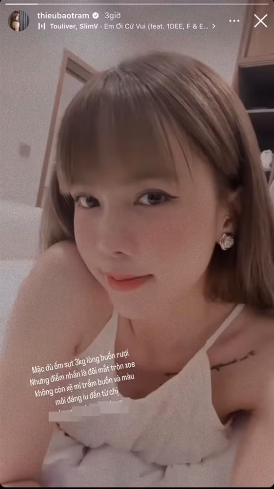 Thieu Bao Tram sut can, sap mat hinh the trong mo?