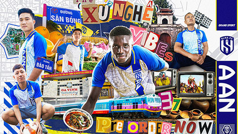 SLNA ra mat trang phuc doc chua tung co trong lich su V.League