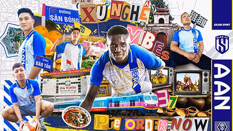 SLNA ra mat trang phuc doc chua tung co trong lich su V.League