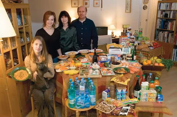 Bo anh doc dao ve bua an cua cac gia dinh khap the gioi