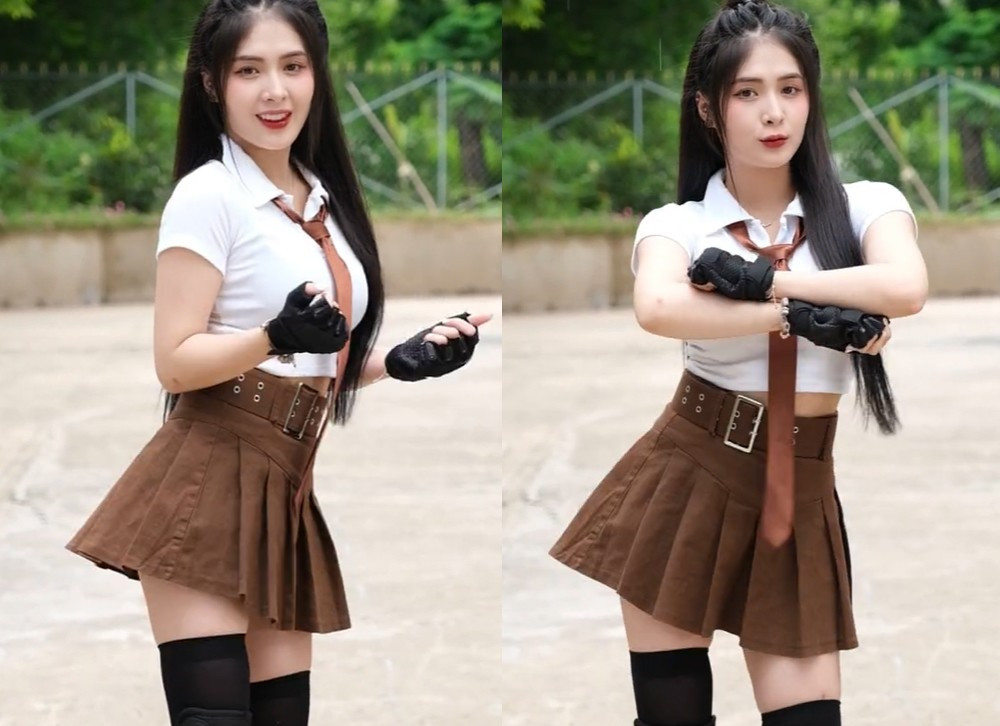 Gai xinh gay sot voi clip nhay duoi mua dem khuya-Hinh-2