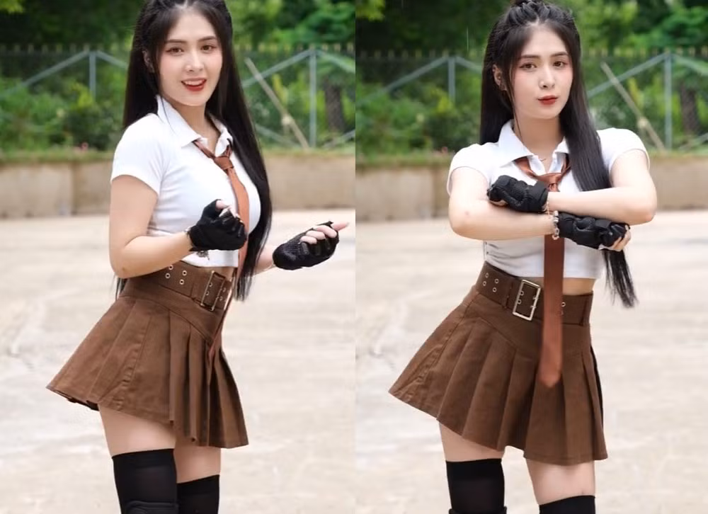 Gai xinh gay sot voi clip nhay duoi mua dem khuya-Hinh-2