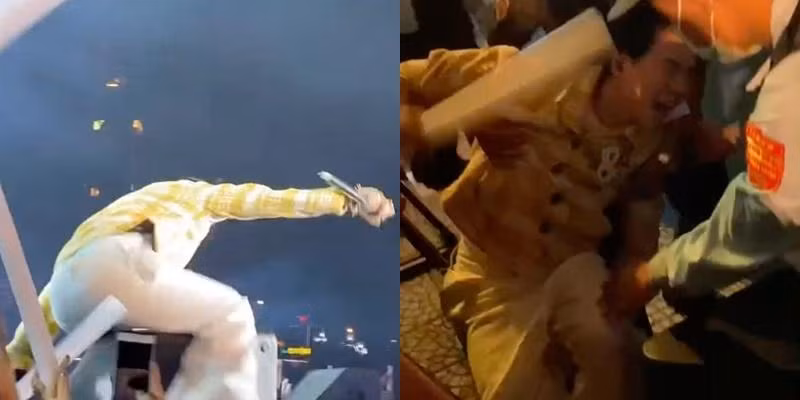 Karik từng khiến khán giả lo lắng, xót xa khi ngã đau trong lúc biểu diễn. Tai nạn nghề nghiệp vào tháng 4/2021 khiến nam rapper phải băng bó chân, không thể tham gia một số tập "Running Man" dù là thành viên chính thức.