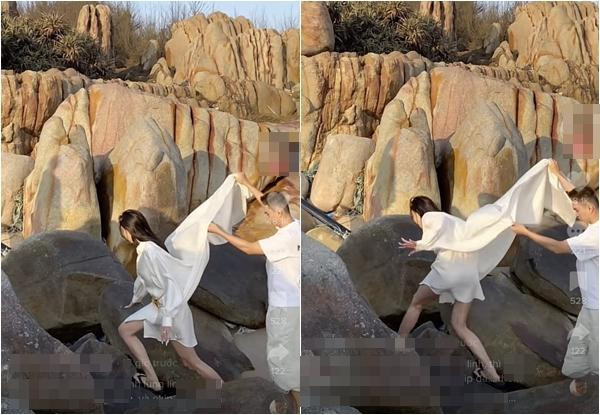 ể lên được các mỏm đá cao và hiểm trở, người đẹp gây thót tim vì phải chật vật leo trèo dưới nắng nóng, liên tục trượt chân do mất thăng bằng.