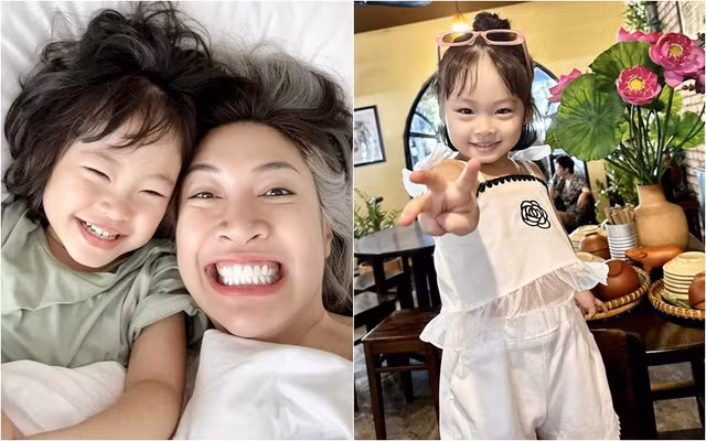 Dẹp bỏ ồn ào, nữ ca sĩ lấy lại cân bằng và cùng con gái tậnhưởng những giây phút yên bình trong tổ ấm của 2 mẹ con.