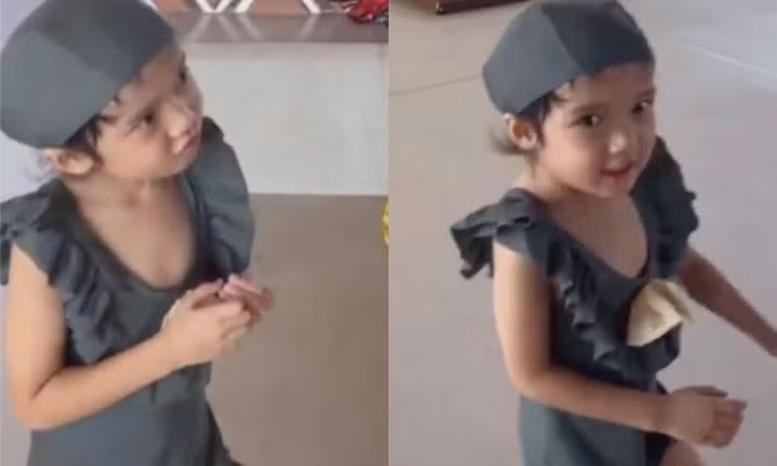 Con gai Truong Giang gay sot khi lo ro mat, bieu cam dang yeu-Hinh-2