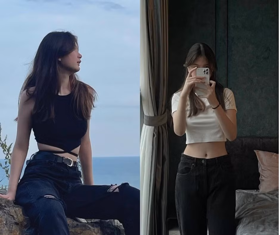 Không chỉ chiều cao vượt trội, người đẹp Gen Z còn có vóc dáng chuẩn, làn da trắng sáng, ngũ quan thanh tú, nổi bật với sống mũi cao và đôi mắt to tròn. Thanh Giang luôn khéo léo lựa chọn những trang phục trẻ trung, năng động nhưng khoe được trọn vẹn vẻ đẹp hình thể, đặc biệt là vòng eo "con kiến" của cô nàng.