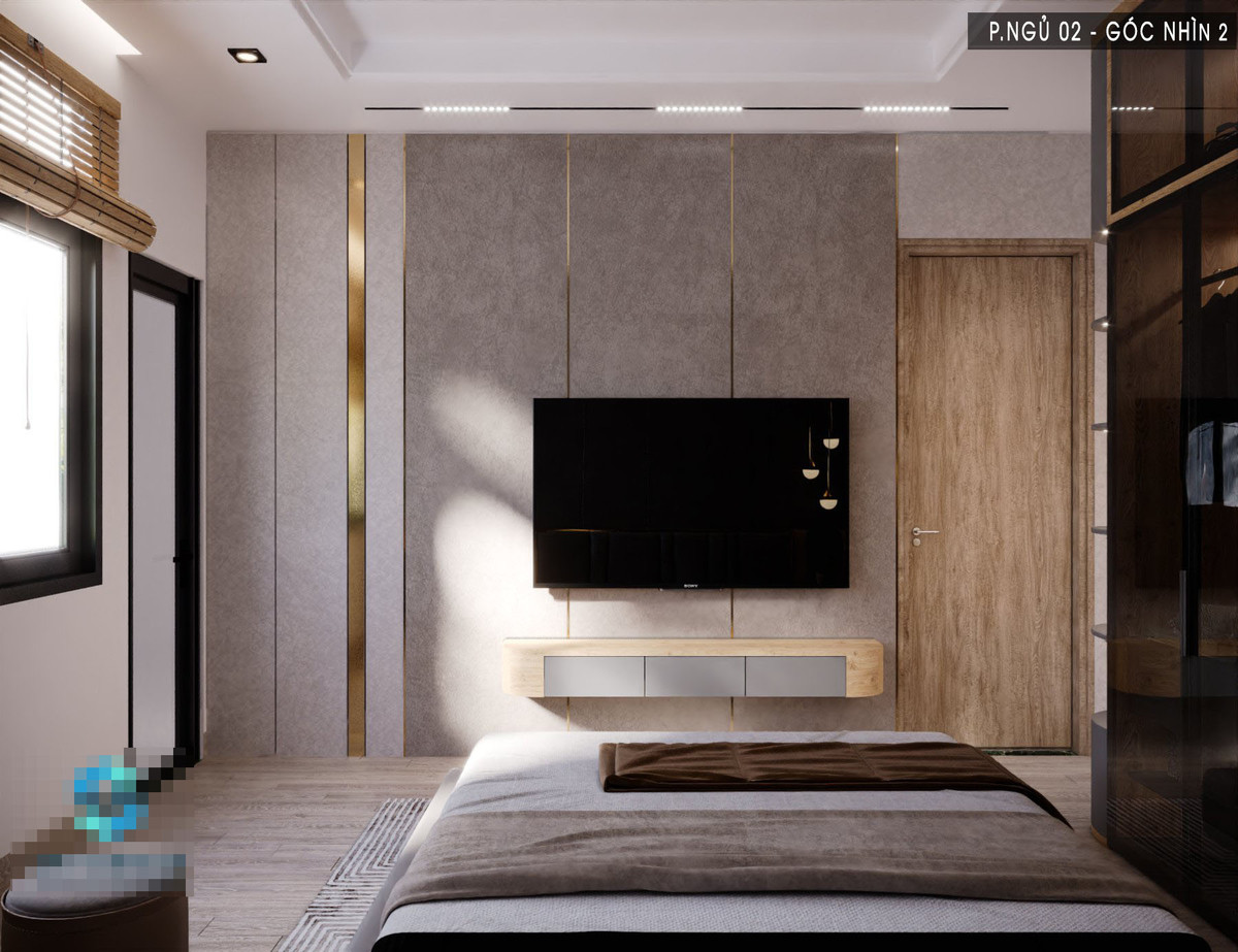 Phòng ngủ chính là nơi thoải mái nhất sau những giờ làm việc căng thẳng, mệt mỏi. Đồ nội thất phòng ngủ master được các kiến trúc sư lên chi tiết từ hướng, vị trí đặt đồ nội thất cơ bản như tủ quần áo, bàn làm việc, giường ngủ... sao cho khoa học, phong thủy.