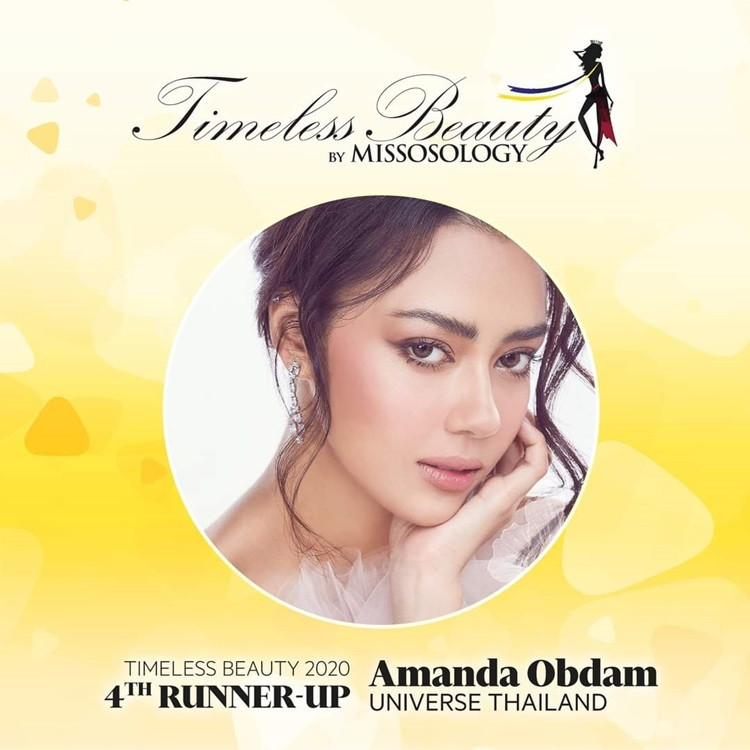 Ngoài ra, các vị trí tiếp theo trong top 5 "Vẻ đẹp vượt thời gian" gồm Á hậu 3 Hoa hậu Hoàn vũ 2020 - Adline Castelino, Á hậu 2 Hoa hậu Hoàn vũ 2020 - Janick Maceta, Hoa hậu Hoàn Vũ 2020 - Andrea Meza và Hoa hậu Hoàn vũ Thái Lan 2020 – Amanda Obdam.