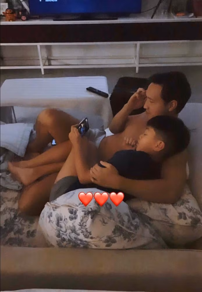 Kim Lý luôn để tâm tới Subeo, dù cuộc sống của anh sau này bận rộn hơn khi cặp song sinh Lisa - Leon xuất hiện.