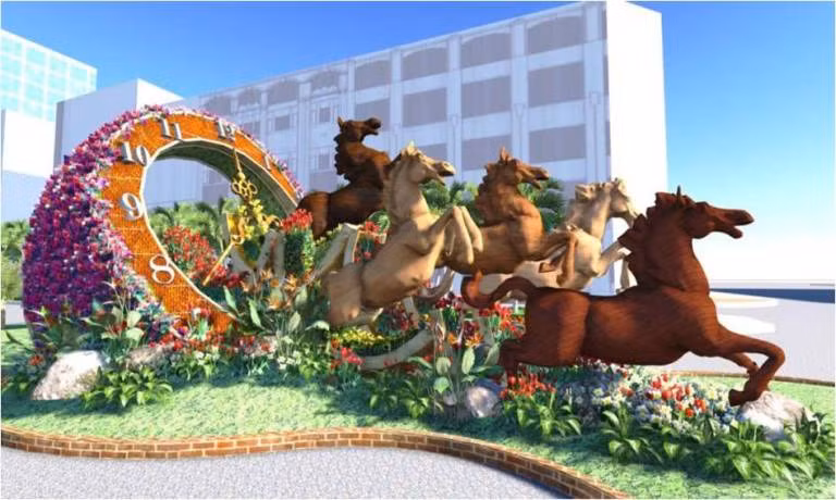 Linh vật của đường hoa Nguyễn Huệ Xuân Giáp Ngọ 2014