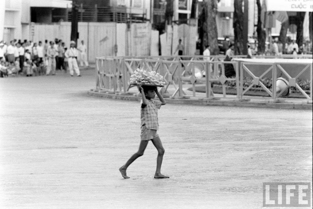 Cậu bé bán mía ghim.